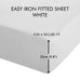 Catherine Lansfield Easy Iron Percale White Sheets