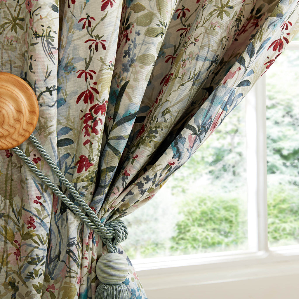 Laura Ashley Pointon Fields Multi Lined Eyelet Curtains