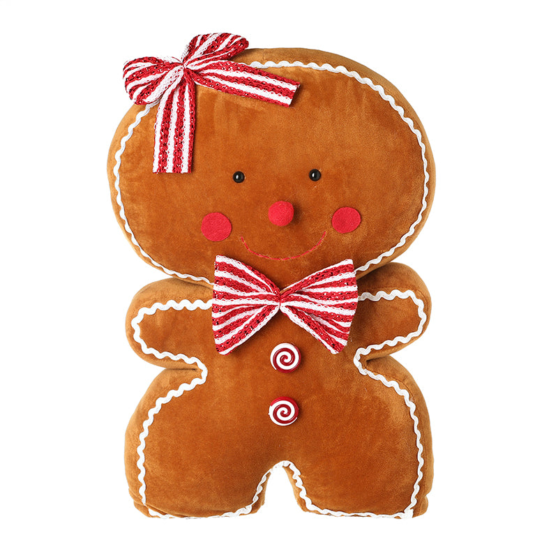 Heaven Sends QZL155A Large Plush Gingerbread with Bows