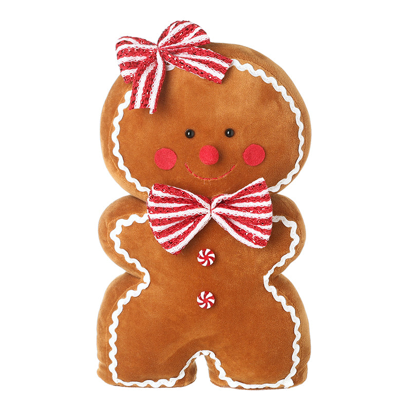 Heaven Sends QZL155B Medium Plush Gingerbread with Bows