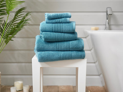 Deyongs Quick Dry Blue 100% Cotton Towels