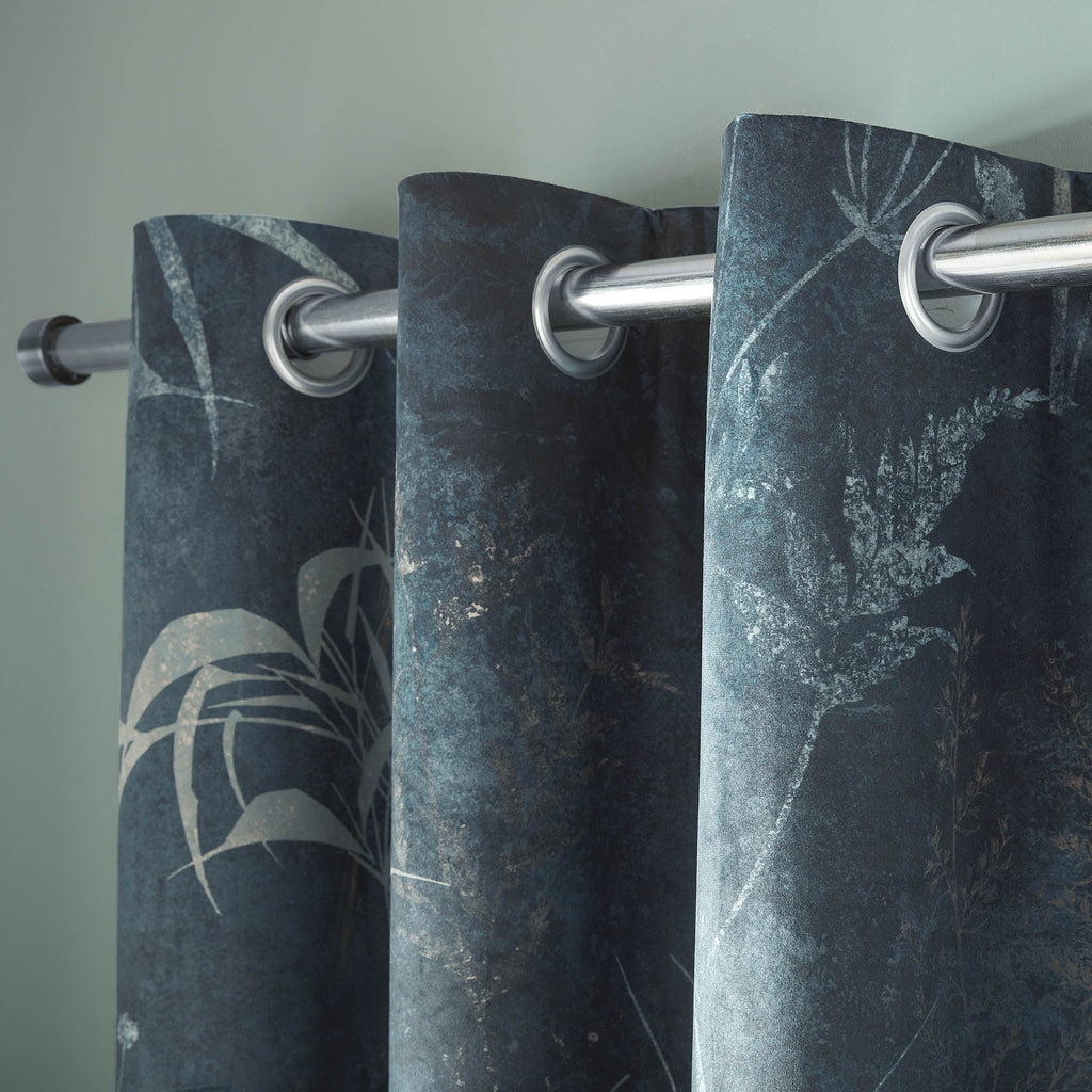 Graham & Brown Restore Midnight Lined Eyelet Curtains