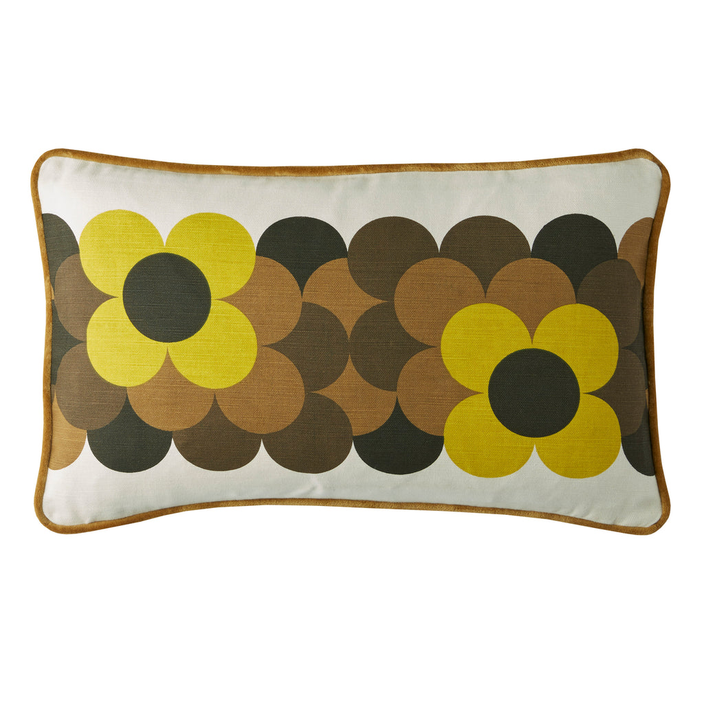 Orla Kiely Retro Flowers Stripe 30cm x 50cm Microfibre Filled Cushion