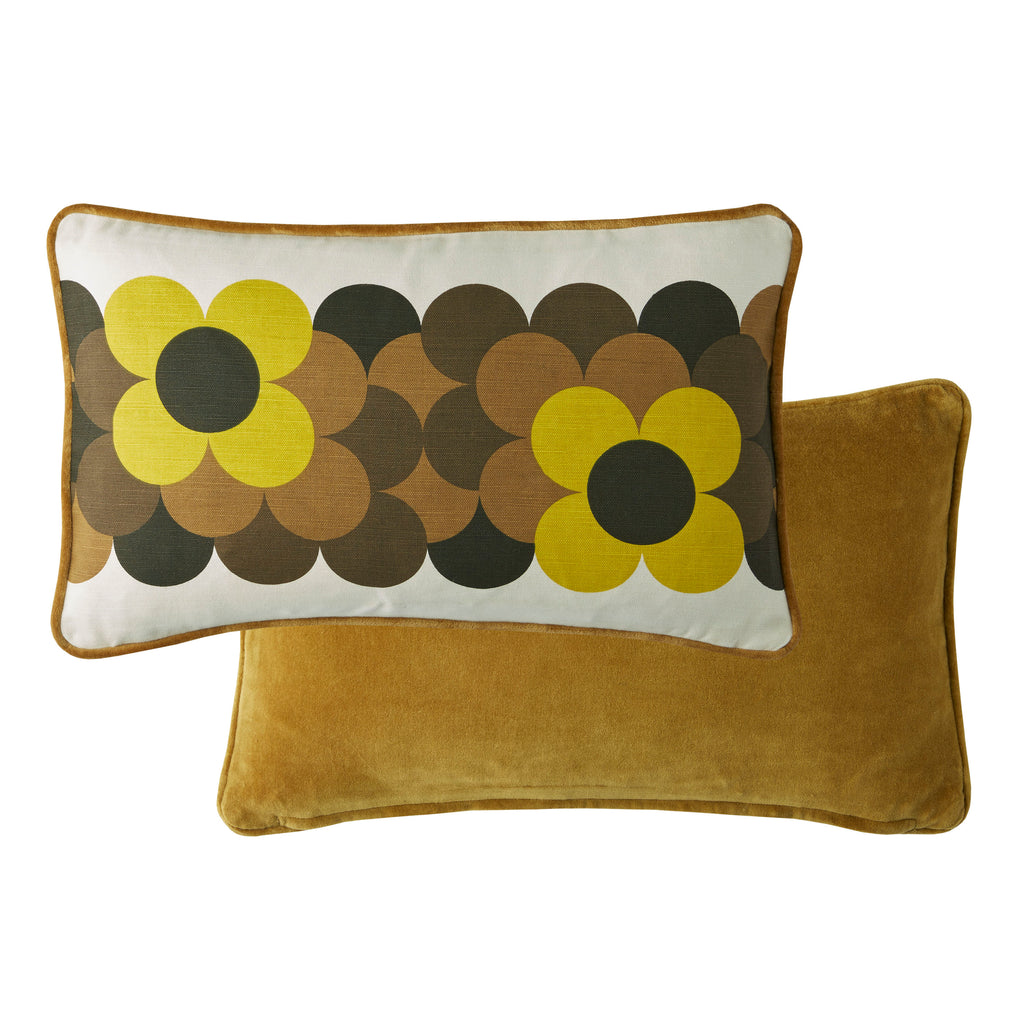 Orla Kiely Retro Flowers Stripe 30cm x 50cm Microfibre Filled Cushion