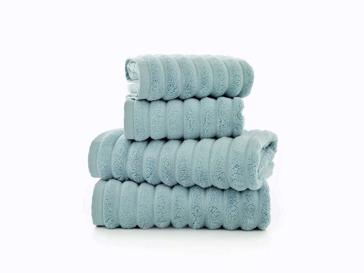 The Lyndon Company Ribbleton 100% BCI Cotton 700gsm Zero Twist Soft Blue Towels