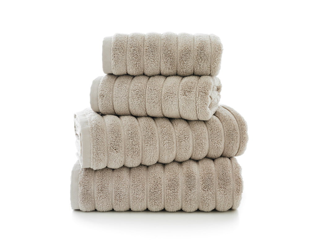 The Lyndon Company Ribbleton 100% BCI Cotton 700gsm Zero Twist Stone Towels