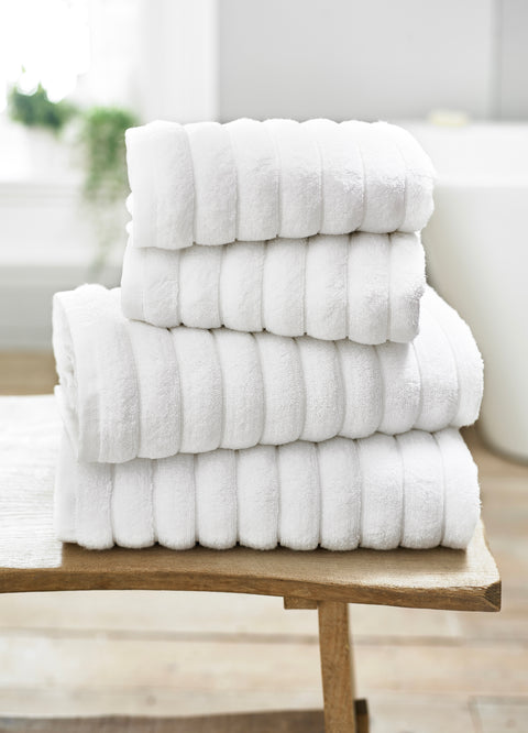The Lyndon Company Ribbleton 100% BCI Cotton 680gsm White Towels