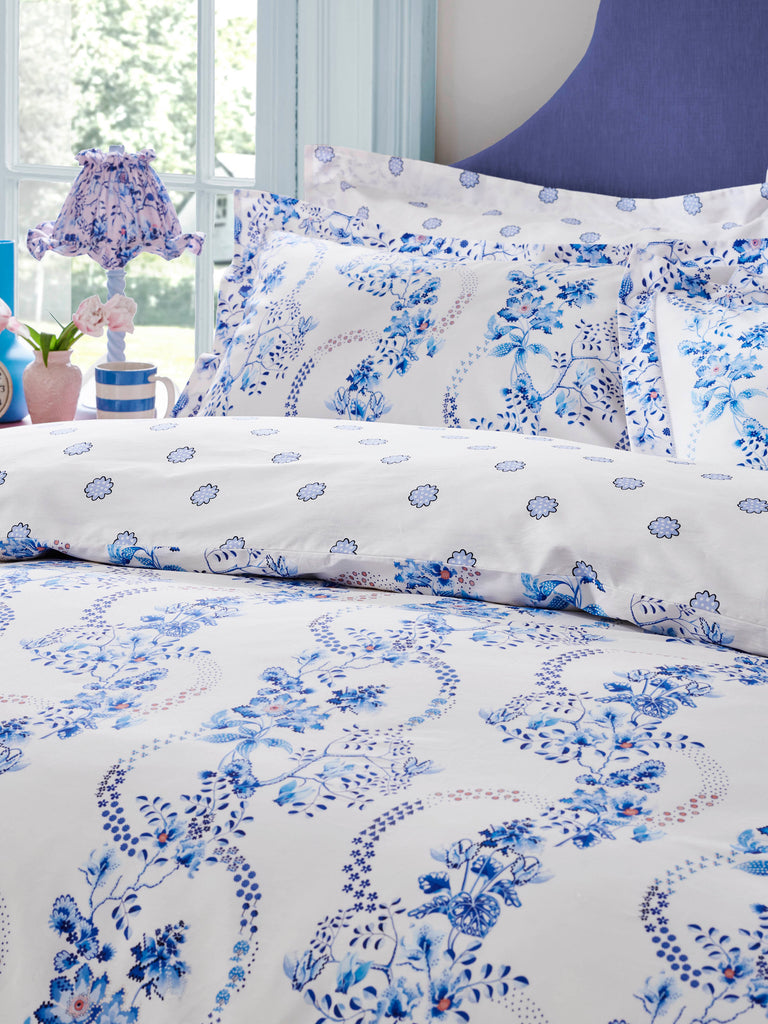 Cath Kidston Road Floral Cornflower Duvet Set