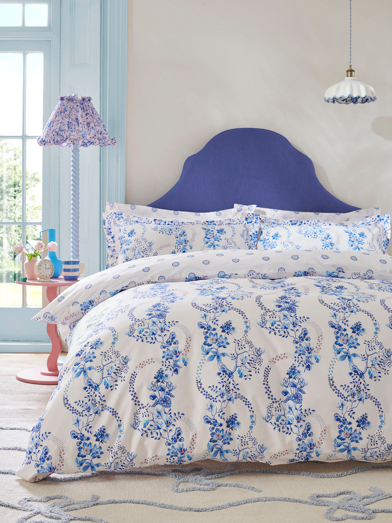 Cath Kidston Road Floral Cornflower Duvet Set