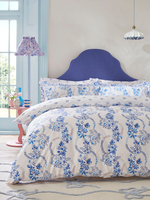 Cath Kidston Road Floral Cornflower Duvet Set