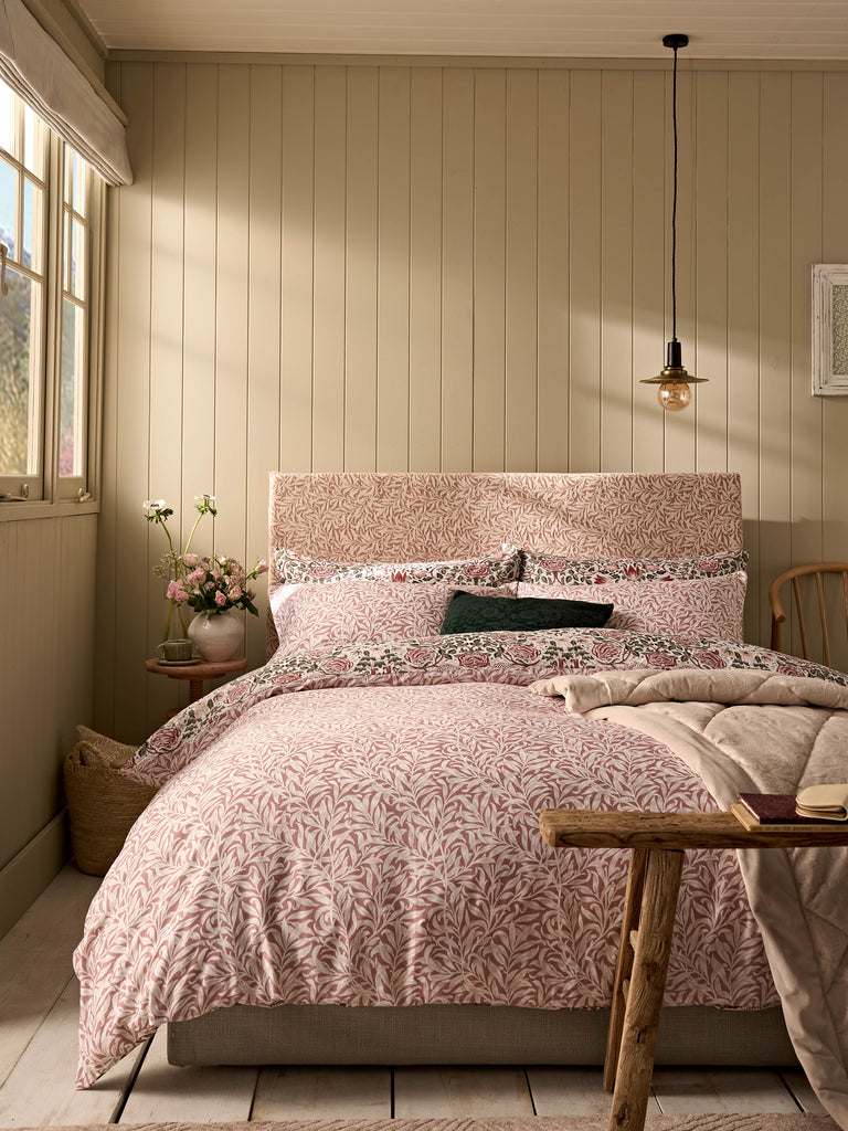 William Morris at Home Rose Brick Pink-Sage Duvet Set