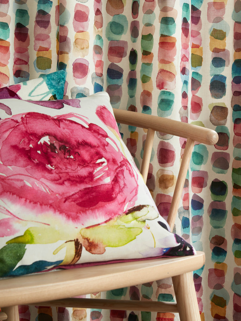 Bluebellgray Rose Fuchsia 45cm x 45cm Microfibre Filled Cushion