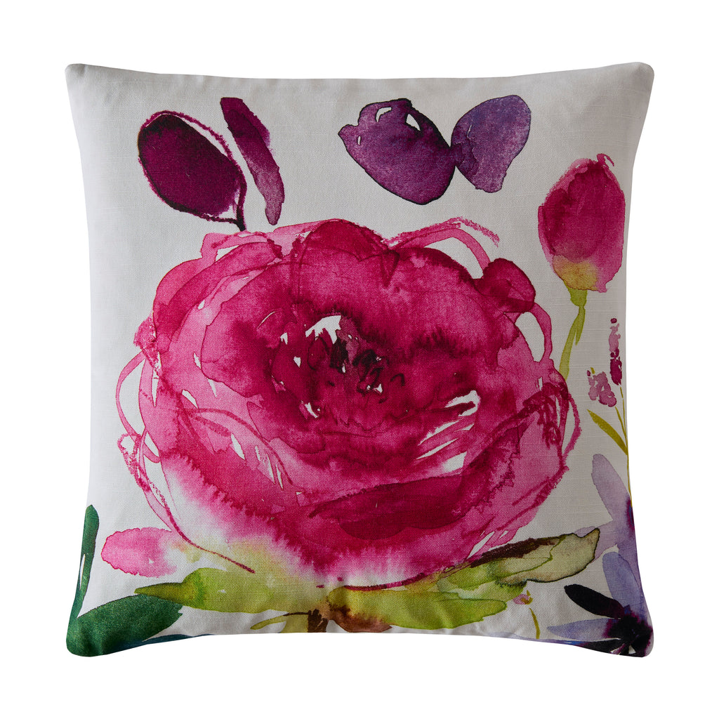 Bluebellgray Rose Fuchsia 45cm x 45cm Microfibre Filled Cushion