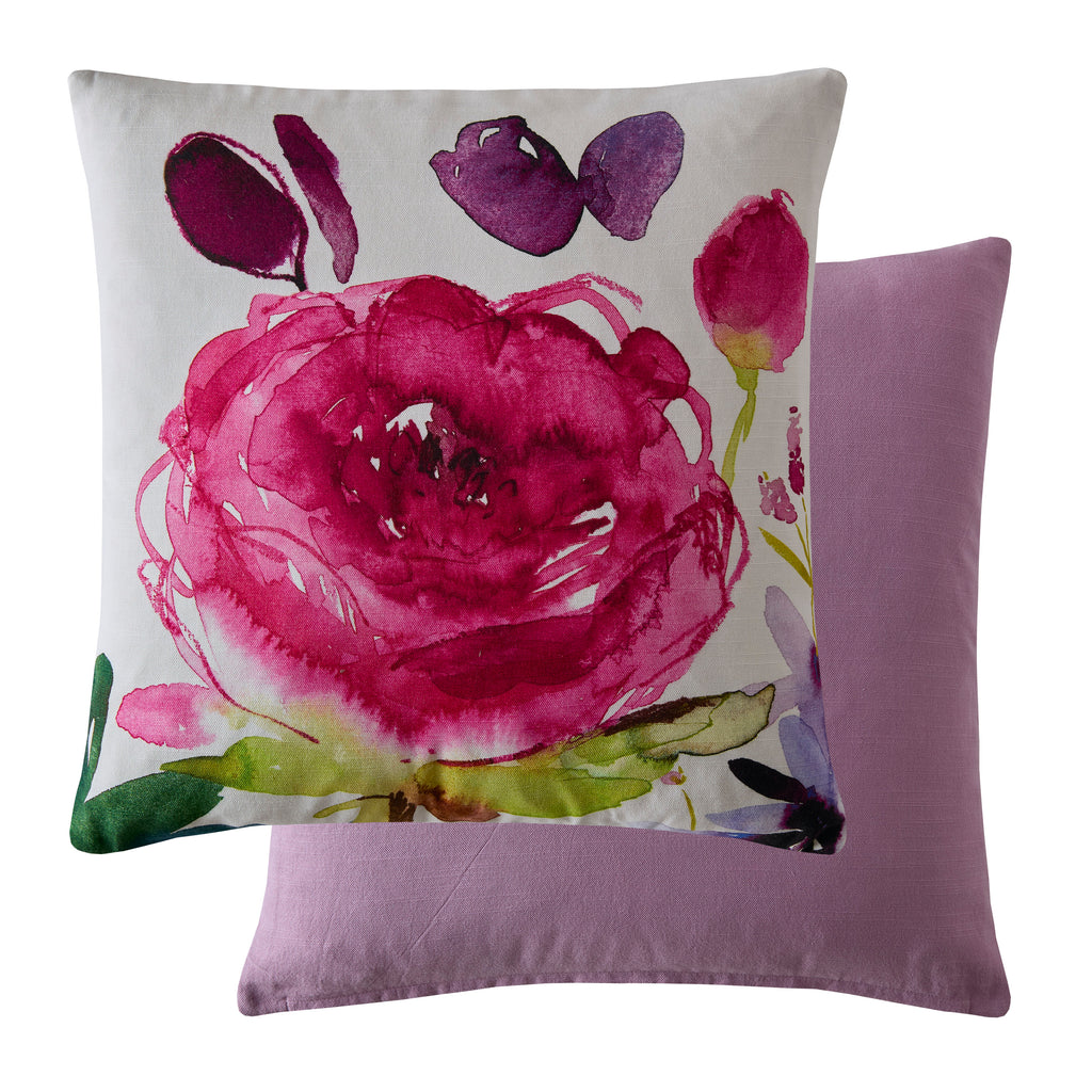 Bluebellgray Rose Fuchsia 45cm x 45cm Microfibre Filled Cushion