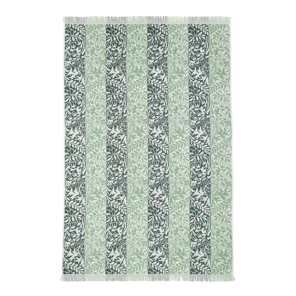 William Morris at Home Rose Stripe Sage 100% Cotton 580gsm Towels