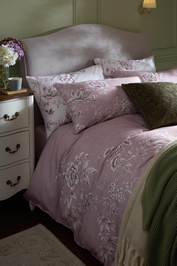 Laura Ashley Rowsham Garden Dark Blush Duvet Set
