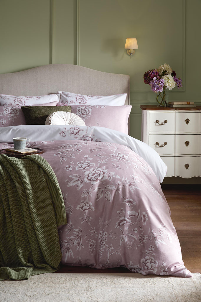Laura Ashley Rowsham Garden Dark Blush Duvet Set