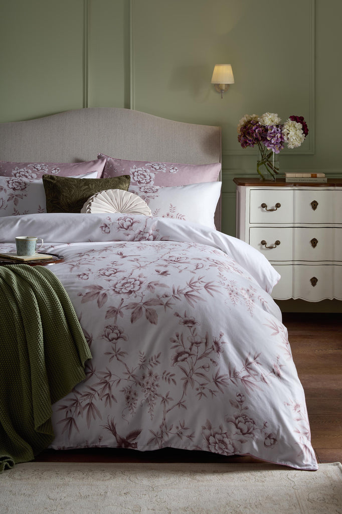 Laura Ashley Rowsham Garden Dark Blush Duvet Set