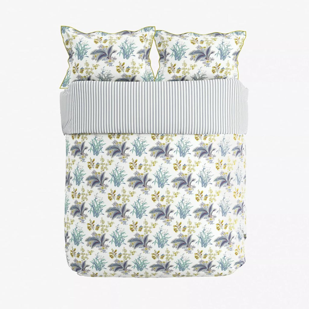 Sanderson Enys Garden Indigo & Primrose Duvet Set