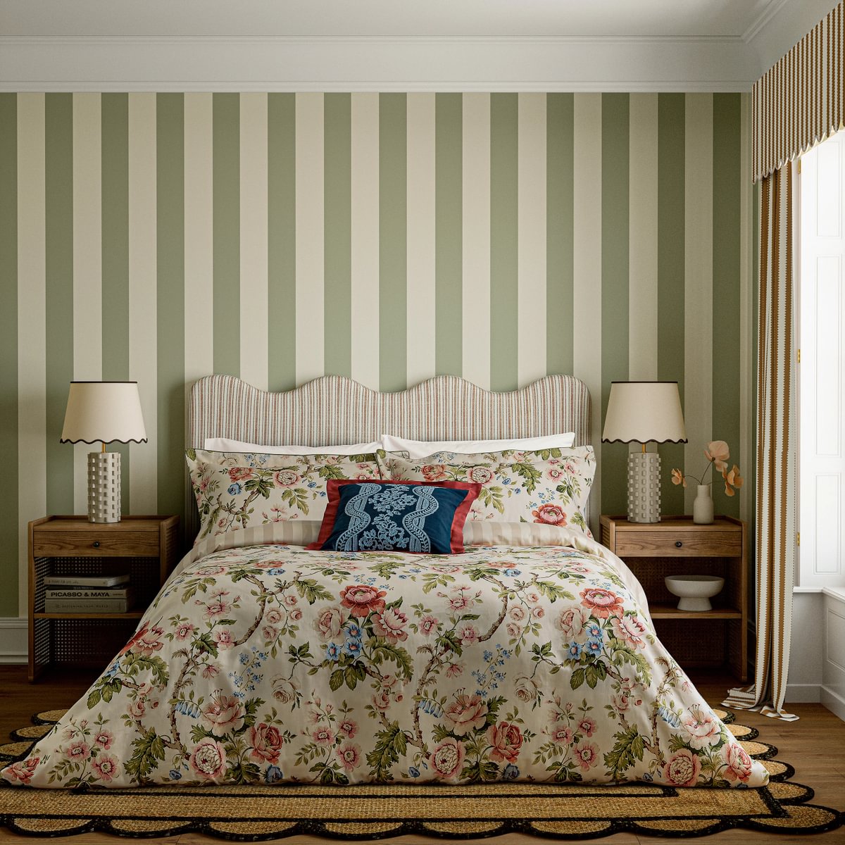 Sanderson Hykenham Rose & Sage Duvet Set
