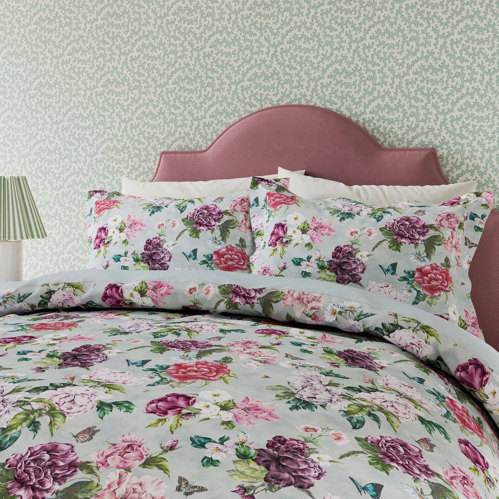 Sanderson x National Trust Summer Peony Vinyard Rose Duvet Set