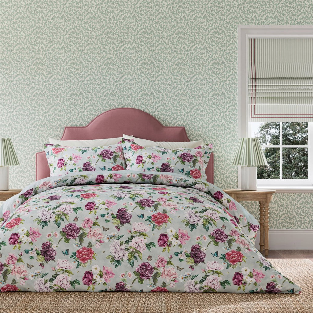 Sanderson x National Trust Summer Peony Vinyard Rose Duvet Set