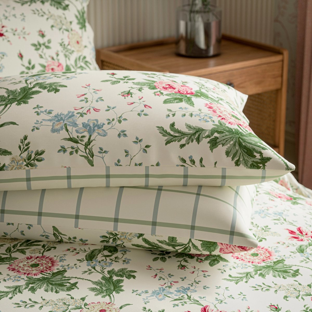 Sanderson Options Elouise Parchment/Rose Duvet Set