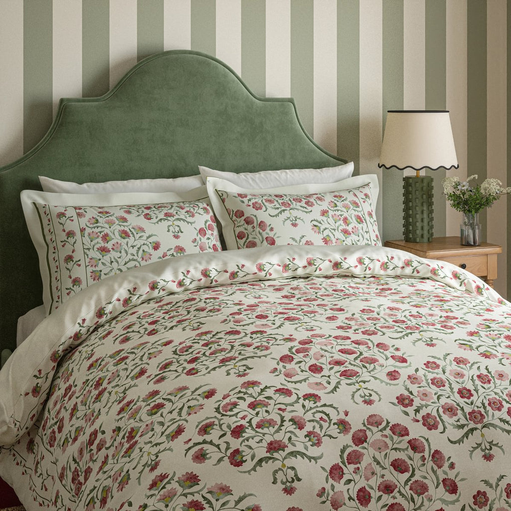 Sanderson Ottoman Rose & Olive Duvet Set