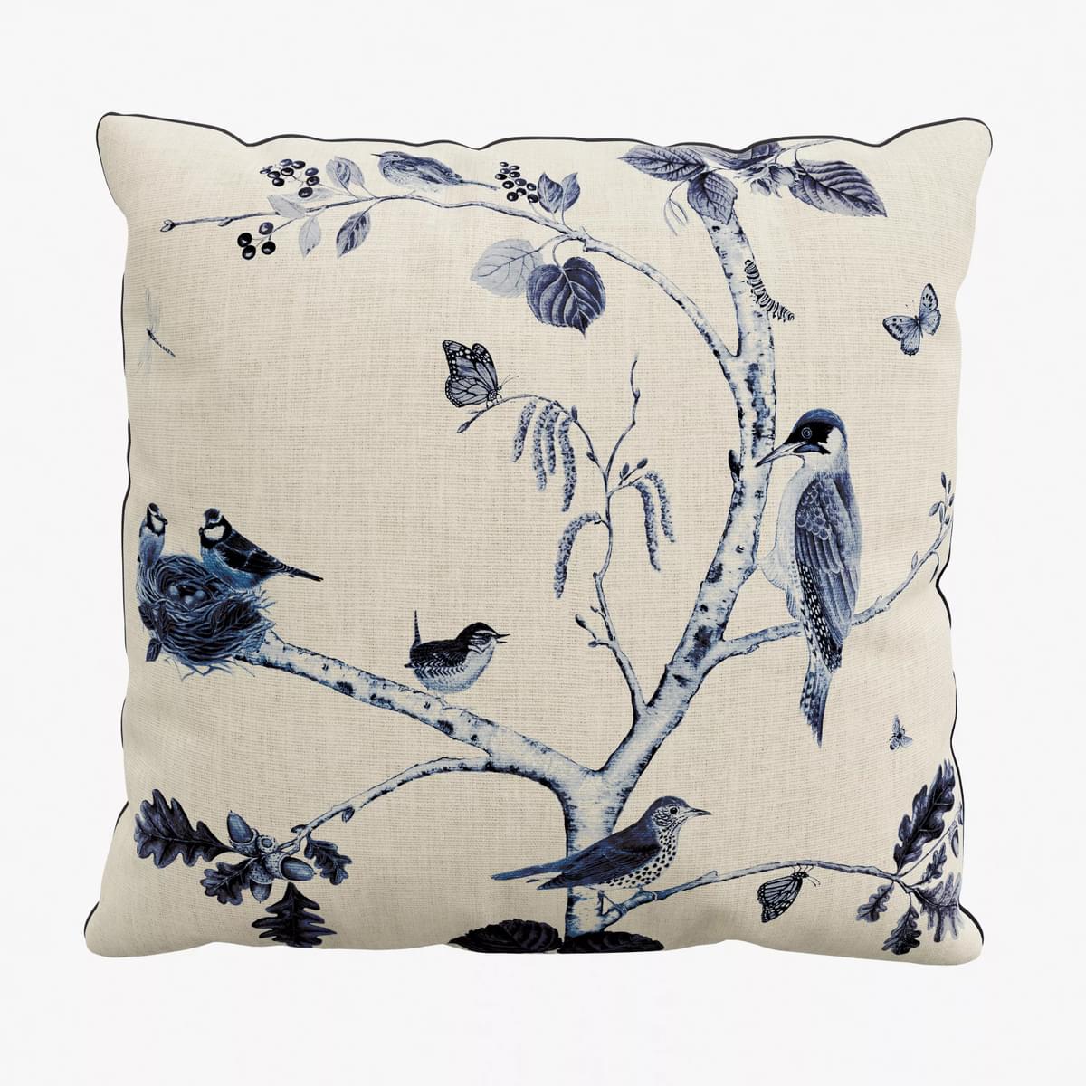Sanderson Woodland Chorus Blue Grey Duvet Set