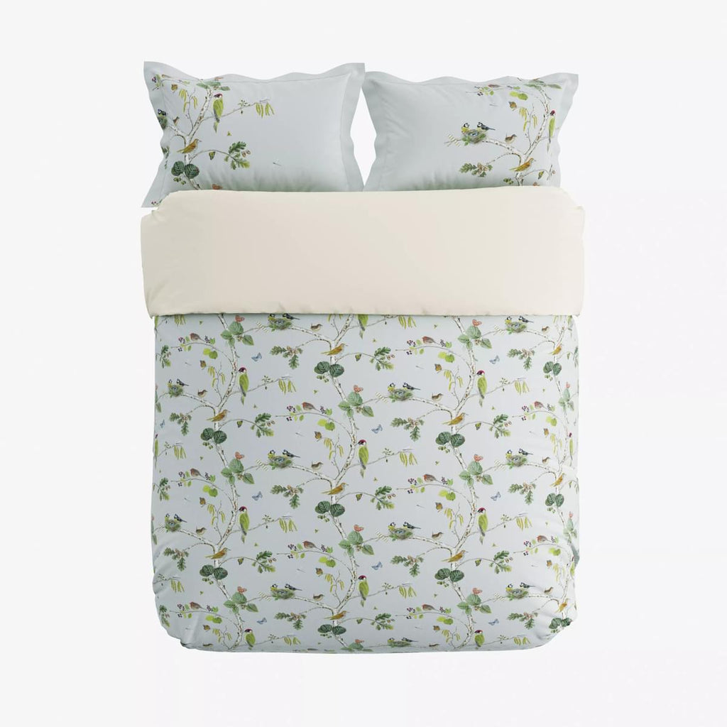 Sanderson Woodland Chorus Blue Grey Duvet Set