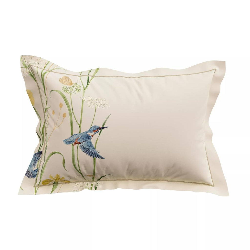 Sanderson x National Trust Kingfisher & Iris Azure & Linen Duvet Set