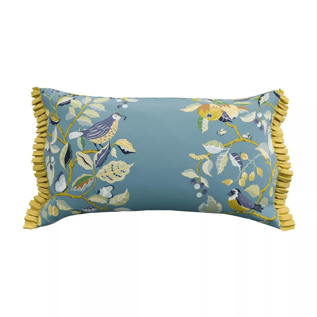 Sanderson x National Trust Kingfisher & Iris Azure & Linen Duvet Set