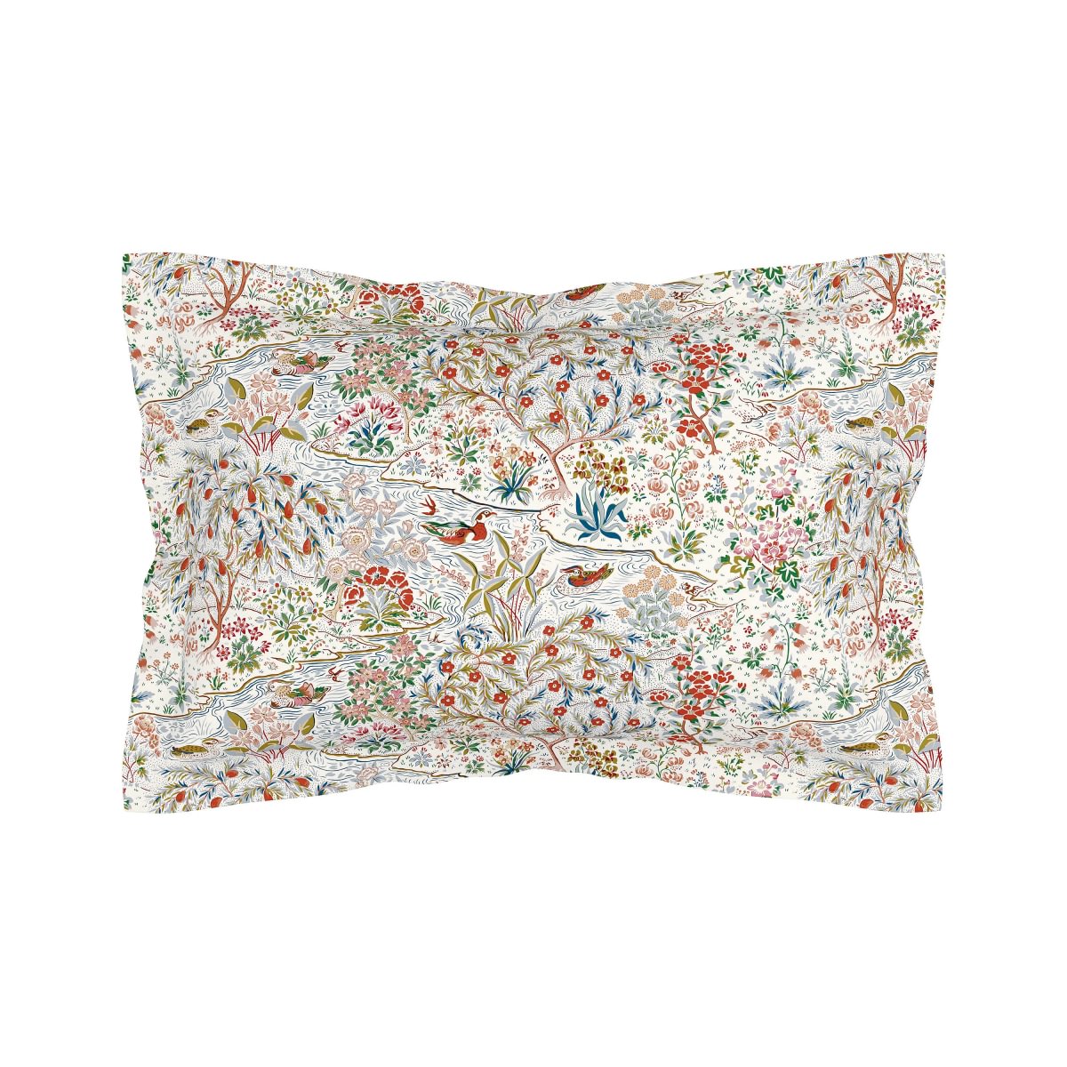 Sanderson x National Trust Moat Birds Damson & Cobalt Duvet Set