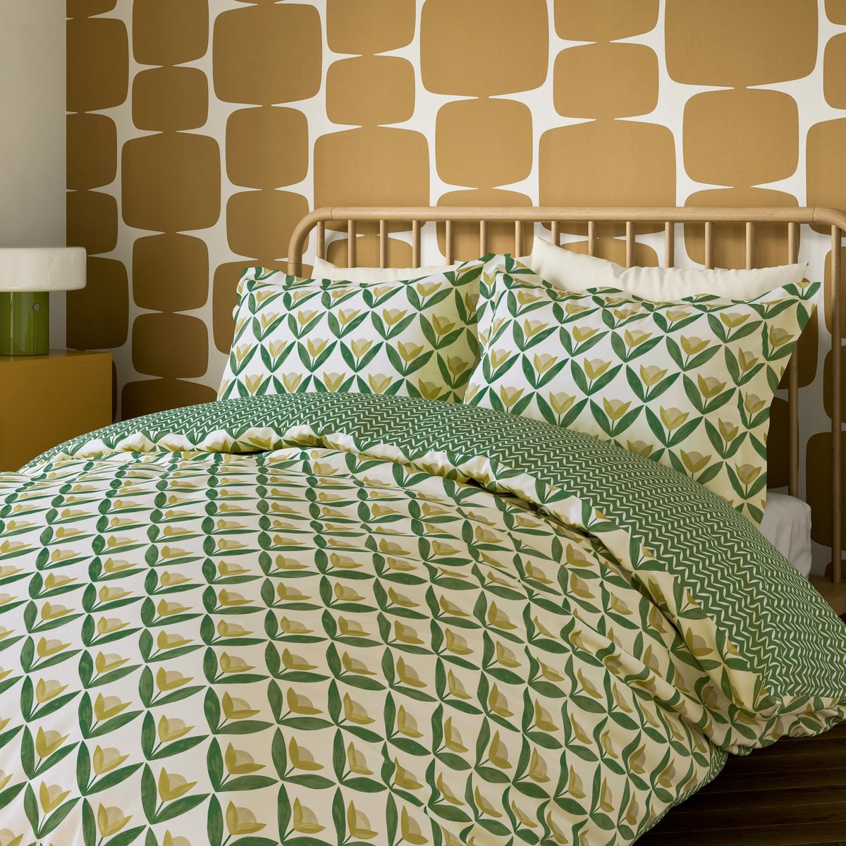 Scion Living Tulip Trellis Lemon Duvet Set