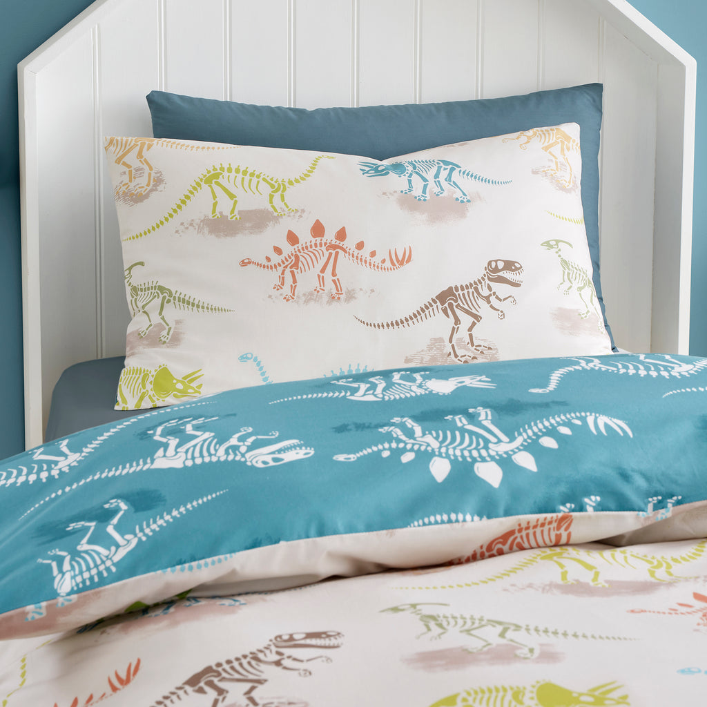 Bedlam Skeleton Dino Natural Duvet Set
