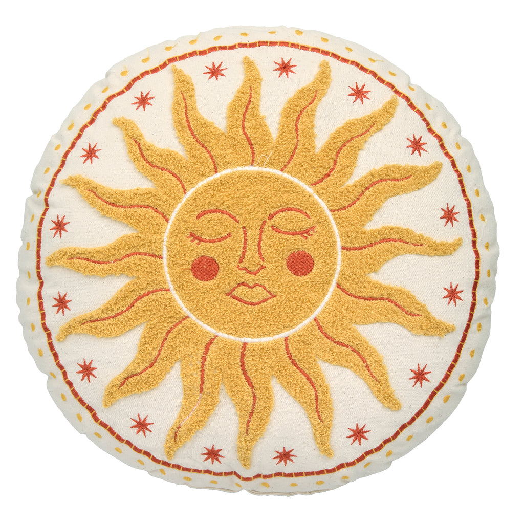 Fusion Soleil Yellow 40cm Round Polyester Filled Cushion
