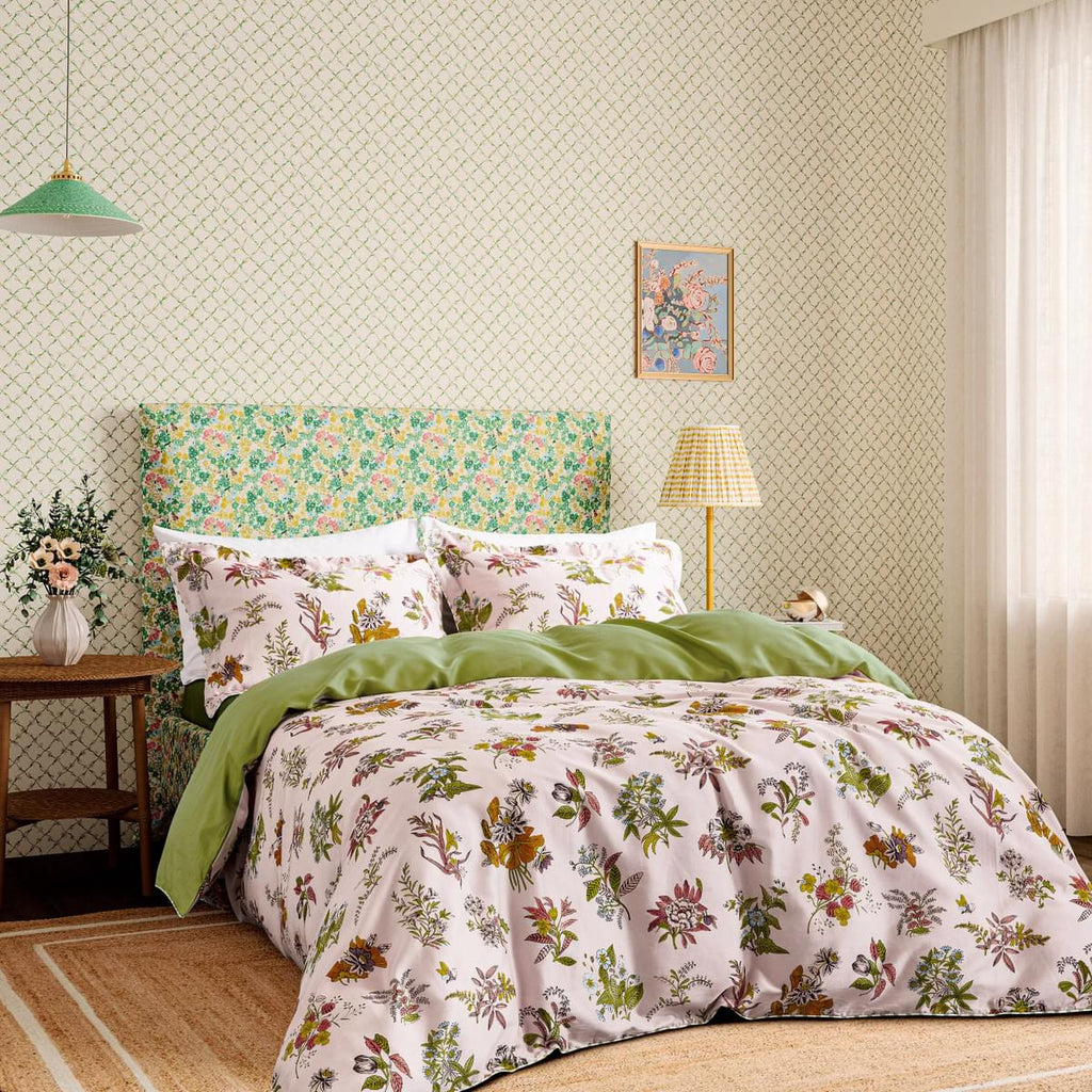 Harlequin x Sophie Robinson Woodland Floral Rose & Peridot Duvet Set