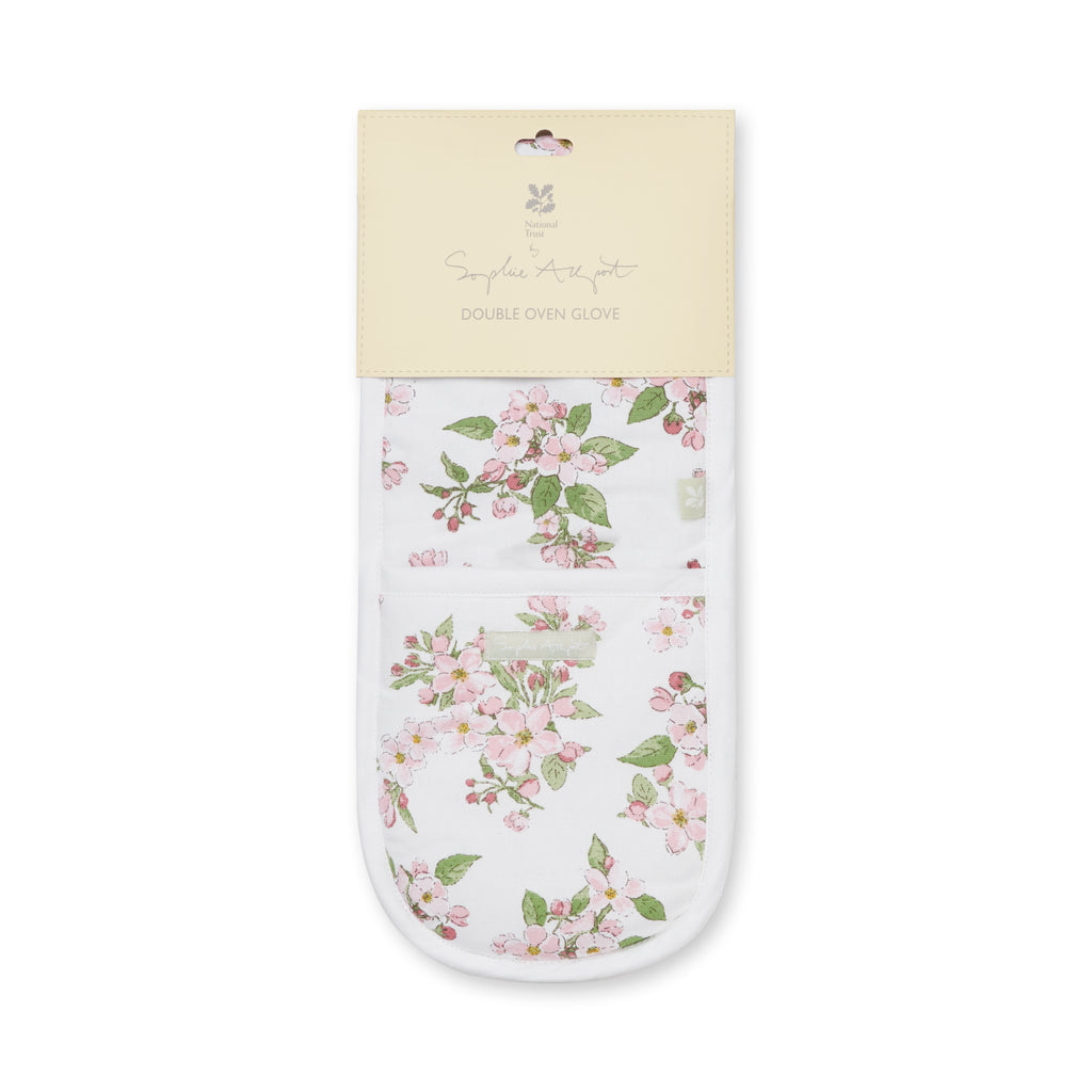 ALL116100 Sophie Allport Natural Trust Blossom Double Oven Glove