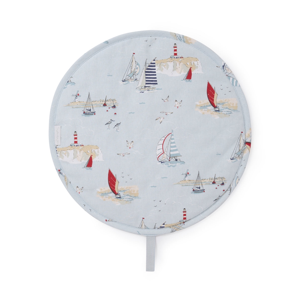 ALL133175P Sophie Allport Coastal Boats Circular Hob Cover