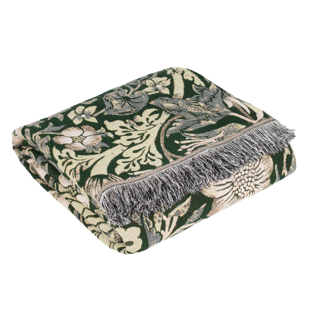 Morris & Co Strawberry Thief Jacquard Pencil Pleat Curtains