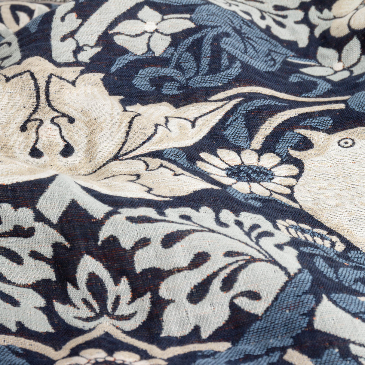 Morris & Co Strawberry Thief Jacquard Pencil Pleat Curtains