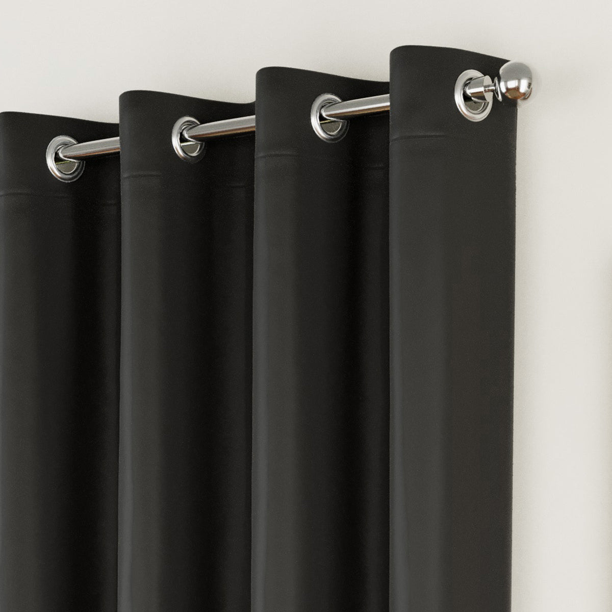 Tyrone Supersoft Plain Blockout Eyelet Curtains