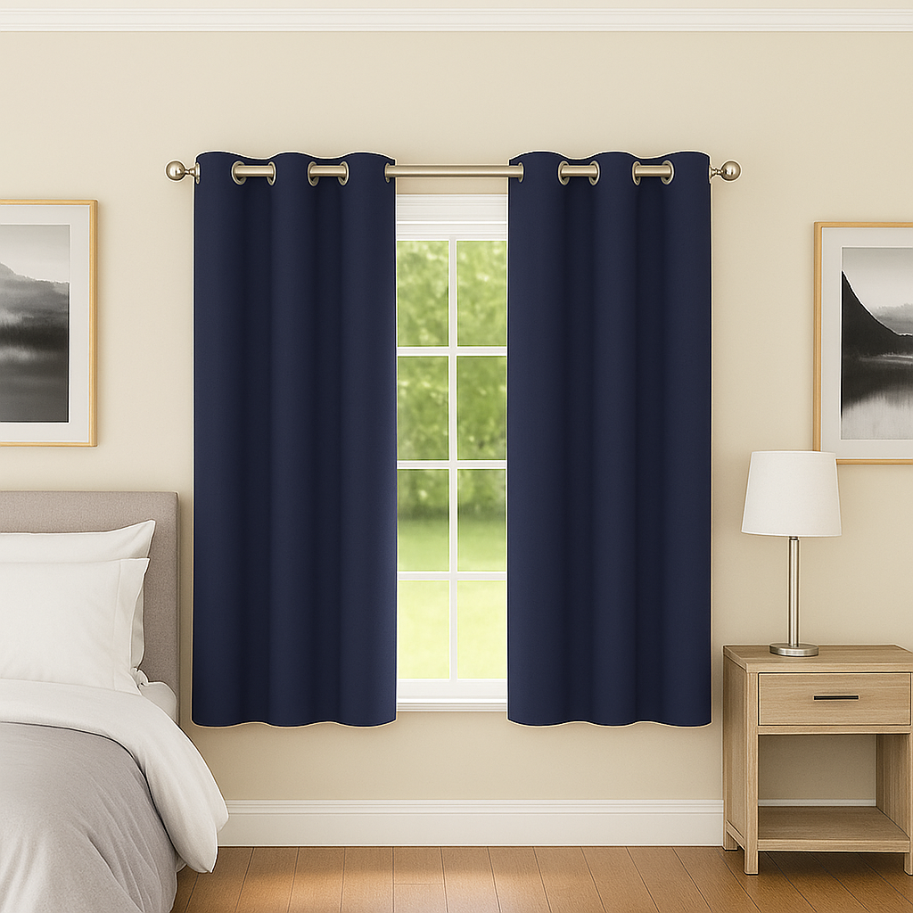 Tyrone Supersoft Plain Blockout Eyelet Curtains