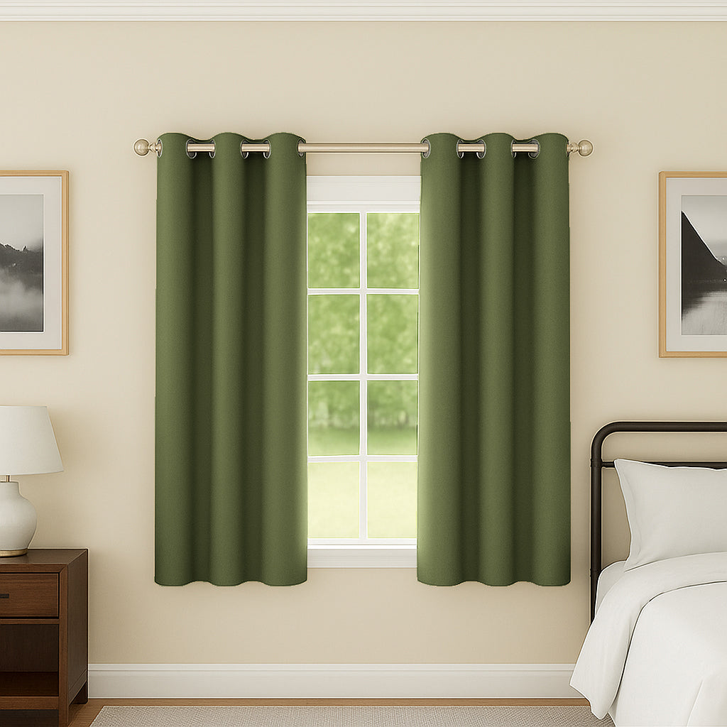 Tyrone Supersoft Plain Blockout Eyelet Curtains