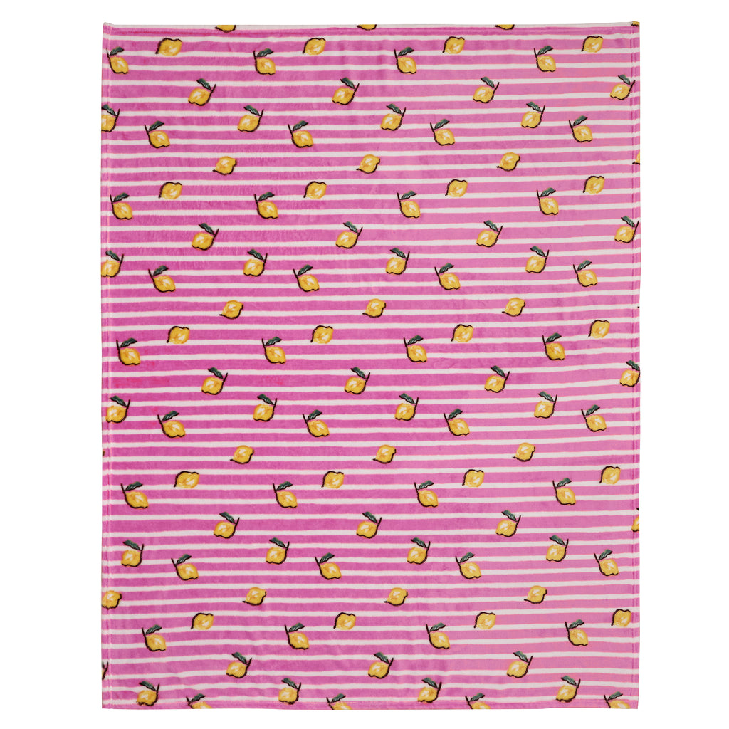 Fusion Bedding Summer Fruits Pink 120cm x 150cm Throw