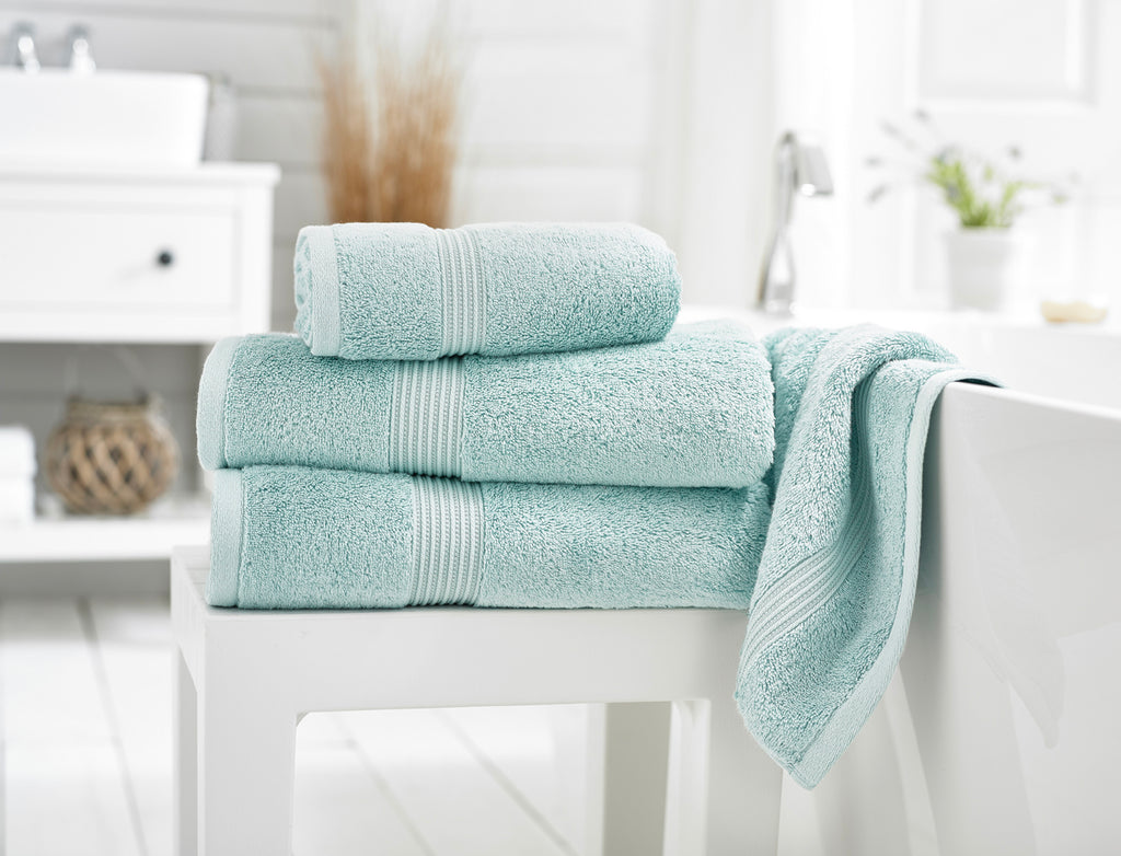 The Lyndon Company Sanctuary Air Spun 100% Cotton 650gsm Duck Egg Towels