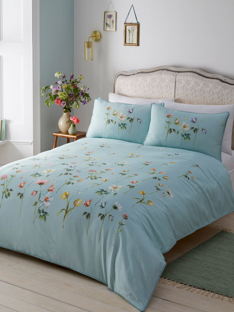 Appletree Heritage Serenity Duck Egg Duvet Set