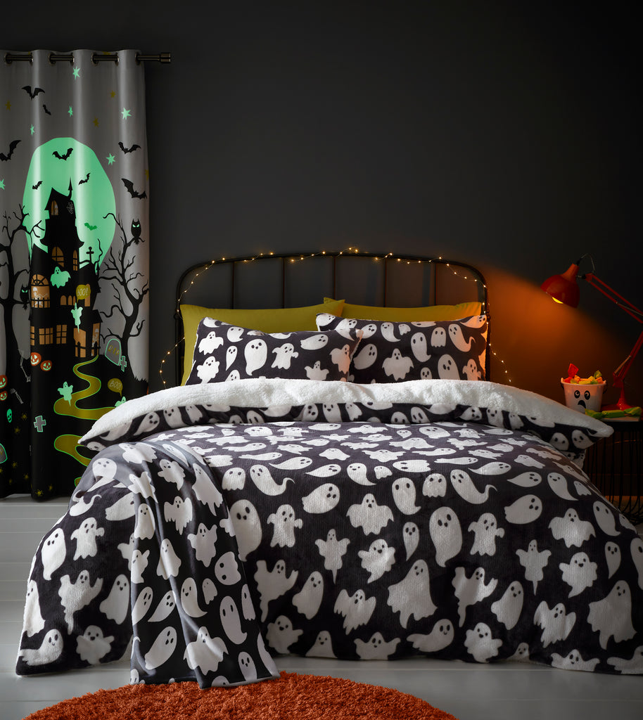 Bedlam Spooky Ghosts Grey Duvet Set