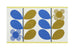 Orla Kiely Stem Bloom Duo Blue Fawn 100% Cotton 580gsm Towels