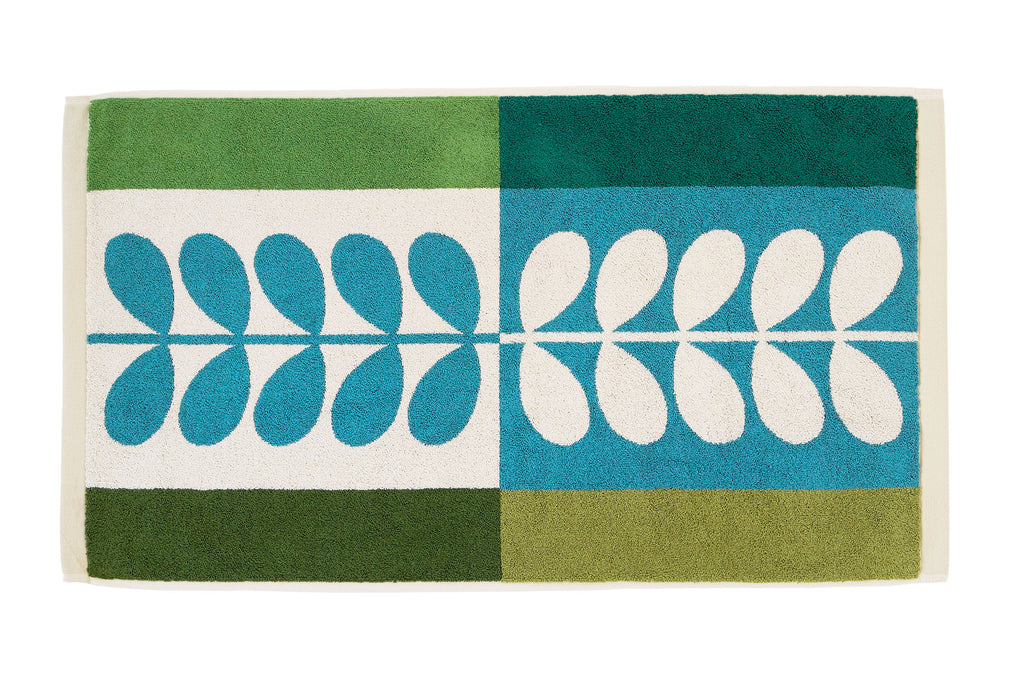 Orla Kiely Stem Check Willow 100% Cotton 580gsm Towels